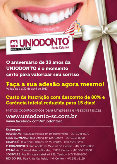 Promoção de Aniversário Uniodonto
    