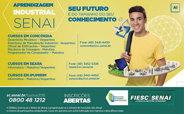 Senai abre inscrições para cursos na região
    