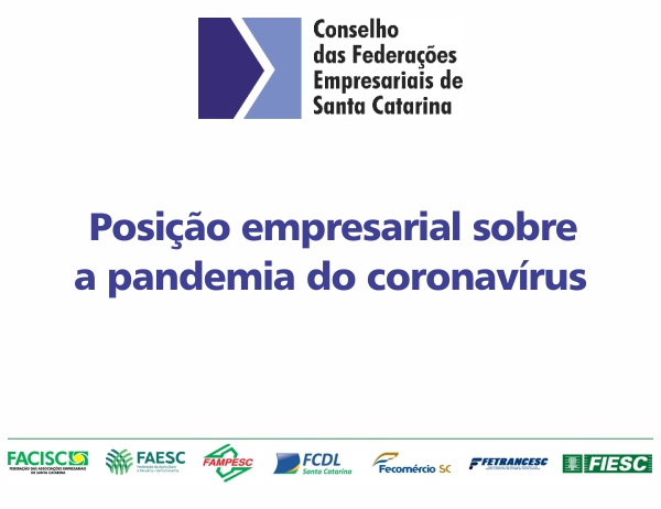 Posição empresarial sobre a pandemia do coronavírus