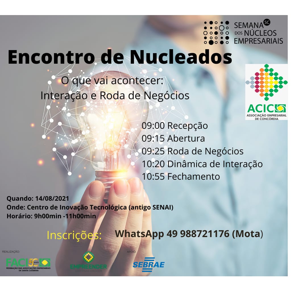 Nucleados da ACIC participarão de Roda de Negócios e Interação