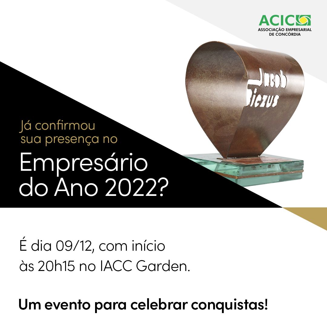 Prêmio Empresário do Ano ACIC acontece nesta sexta-feira