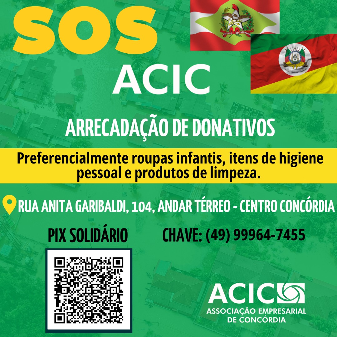 ACIC lança campanha para auxiliar vítimas das enchentes no RS