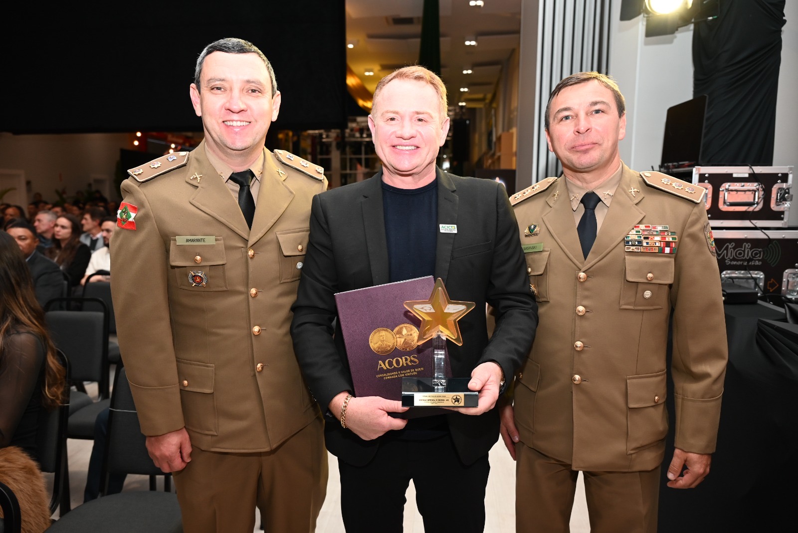 ACIC Concórdia é homenageada pela A Associação de Oficiais da Polícia Militar e do Corpo de Bombeiros Militar de Santa Catarina (ACORS)