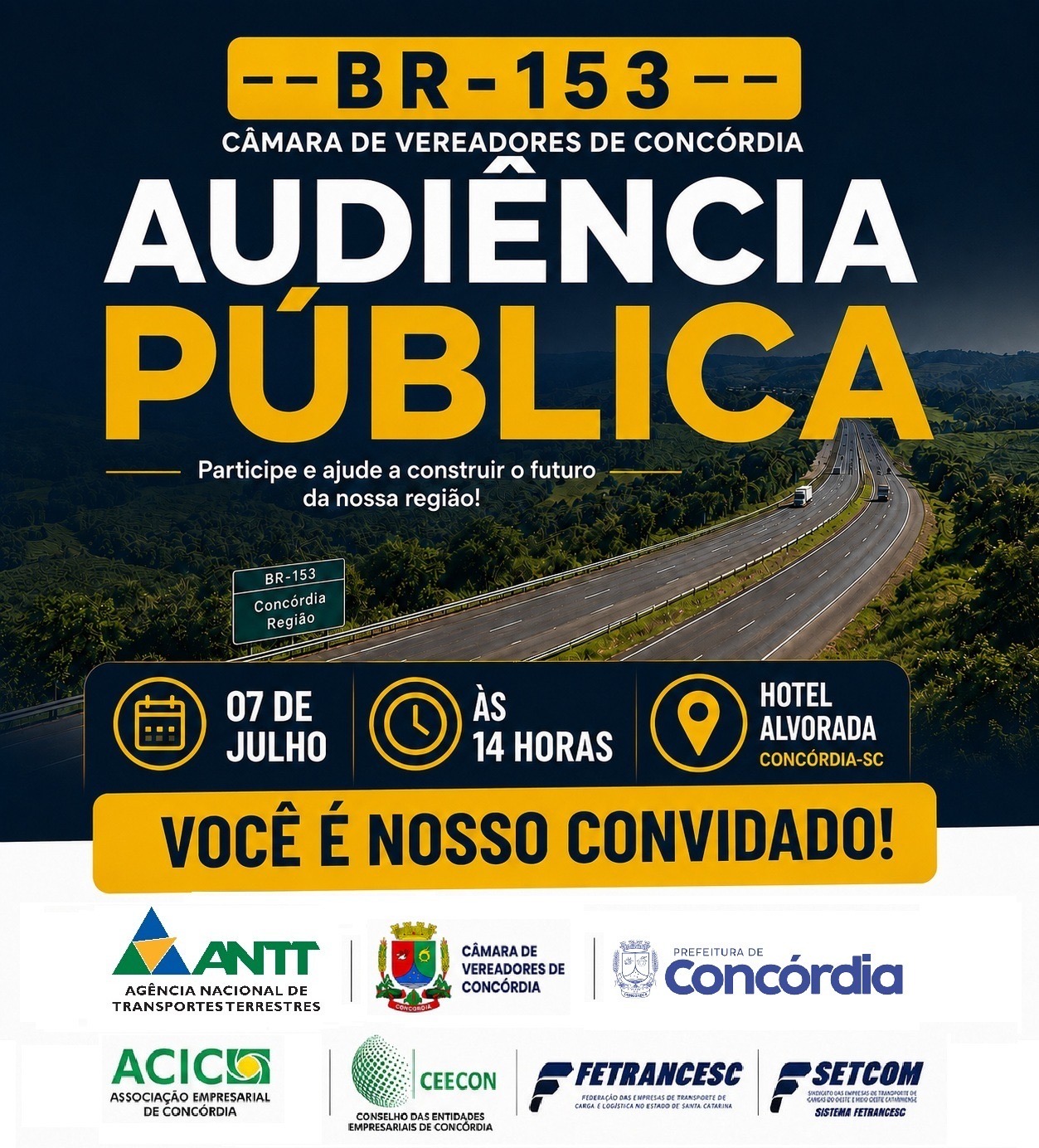Audiência Pública para tratar sobre melhorias na BR-153 será na próxima terça-feira