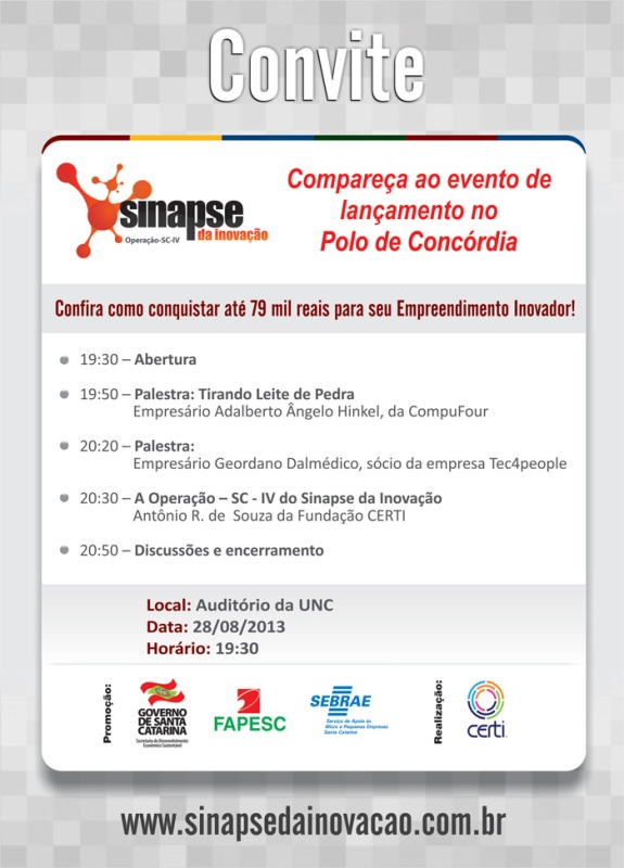 Lançamento do SINAPSE da Inovação em Concórdia
    