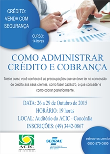 Participe do curso Como Administrar Crédito e Cobrança
    