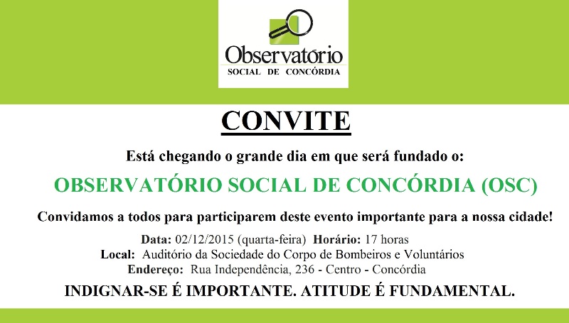 Fundação do Observatório Social será nesta quarta-feira
    