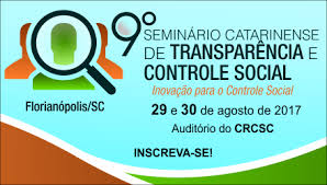 Vagas limitadas para 9º Seminário Catarinense de Transparência e Controle Social
    