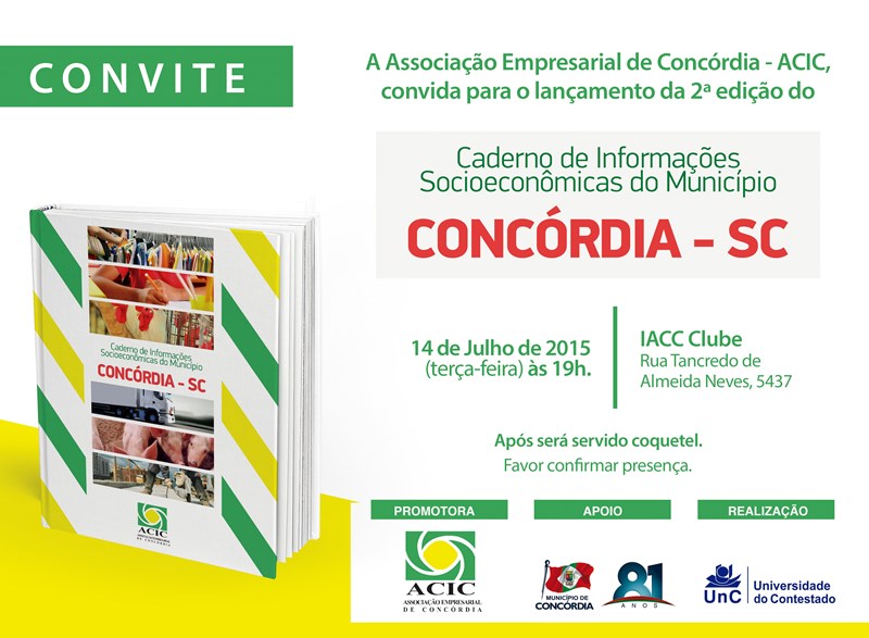ACIC Cancela o Coquetel de Lançamento do Caderno de Informações Socioeconômicas 
    