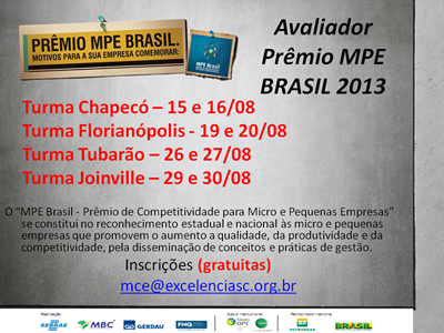 Curso Avaliadores MPE do Sebrae
    