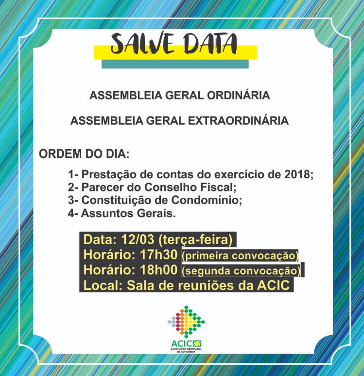 ASSEMBLEIA GERAL ORDINÁRIA | ASSEMBLEIA GERAL EXTRAORDINÁRIA 
    