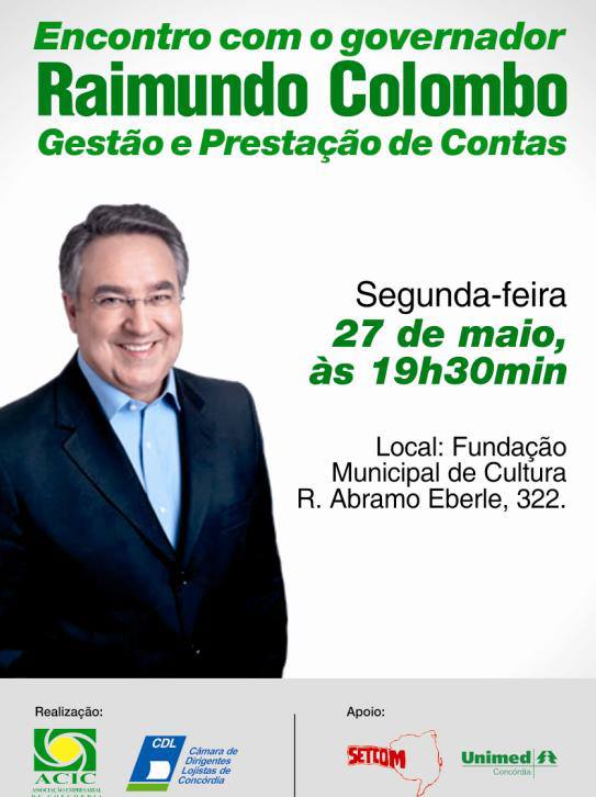 ACIC convida para palestra do Governador
    