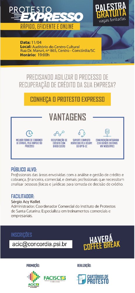 Palestra gratuita será dia 11 de abril
    