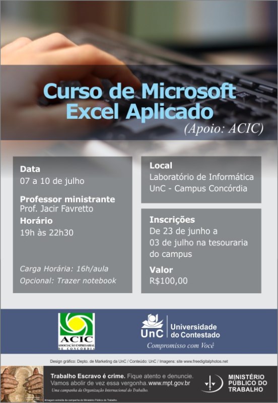 Curso de Excel para associados
    