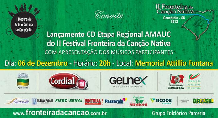 Lançamento Cd Fronteira da Canção Nativa
    